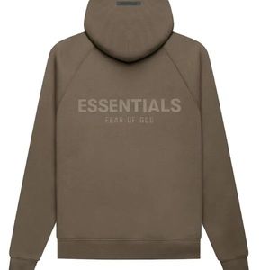 Harvest brown FEAR OF GOOD ESSENTIALS HOODIE SWEATSHIRT